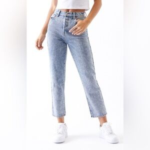 PacSun Static Blue High Waisted Straight Leg Jeans 25